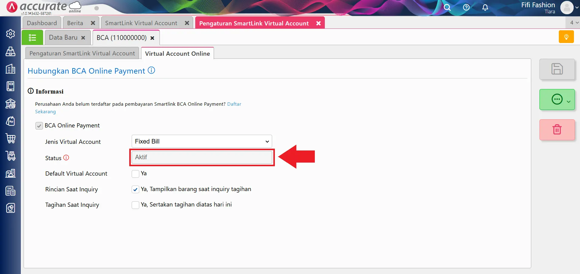 cara menggunakan VA BCA